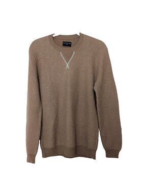 Goodlife Alpaca Cotton Men's L Sweater Brown Crewneck Soft -lpb4